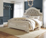 Realyn Chipped White King Panel Bed - Lara Furniture