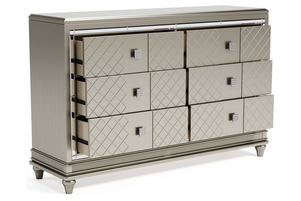 Chevanna Platinum Dresser - Lara Furniture