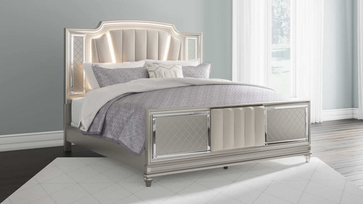 Chevanna King Upholstered Panel Bed