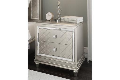 Chevanna Platinum Nightstand - Lara Furniture