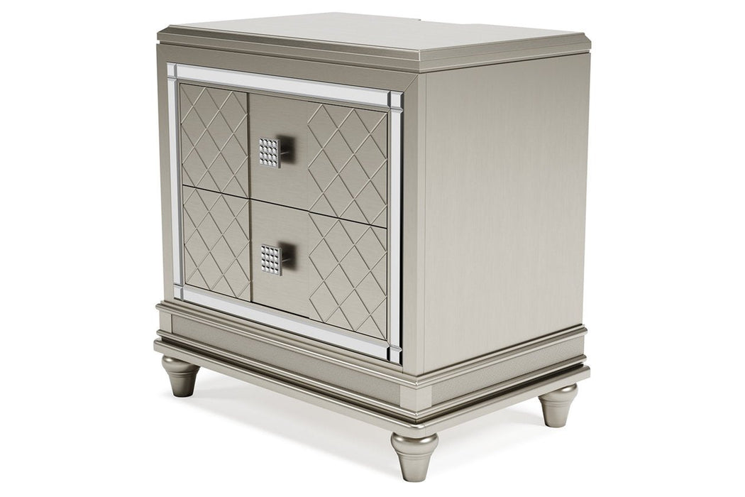 Chevanna Platinum Nightstand - Lara Furniture