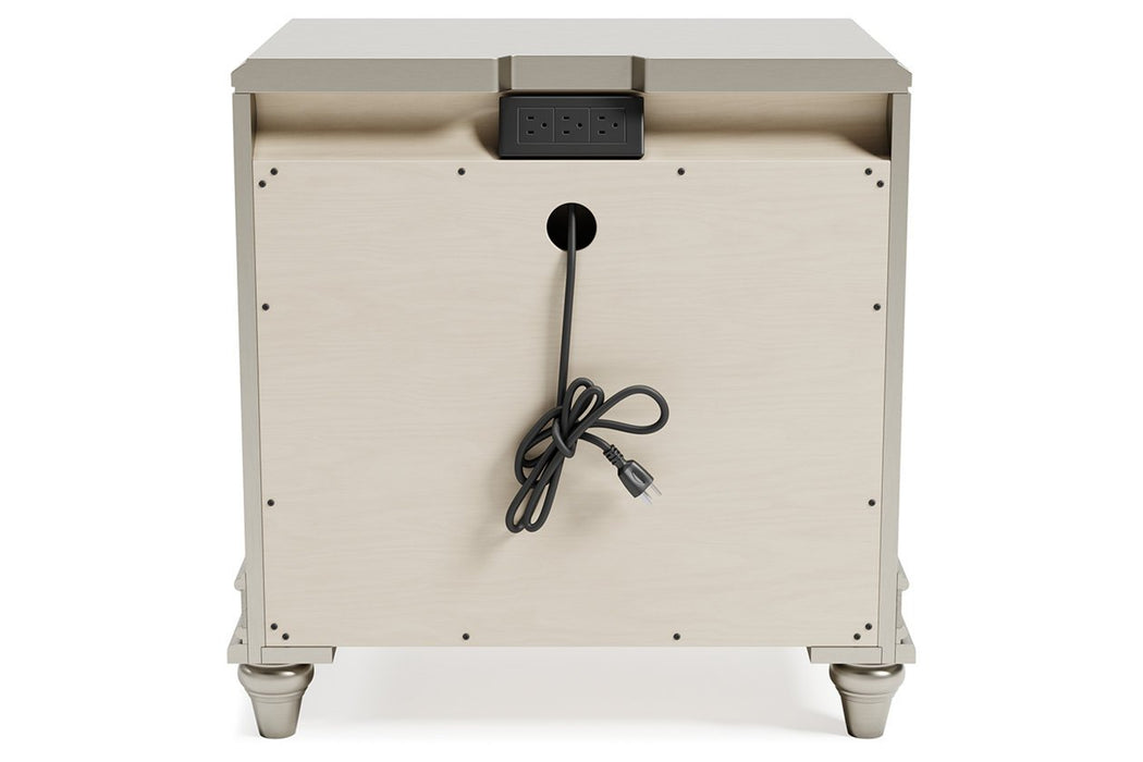 Chevanna Platinum Nightstand - Lara Furniture