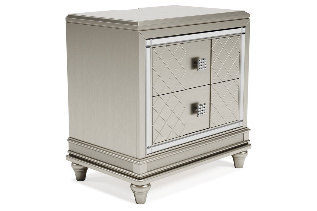 Chevanna Platinum Nightstand - Lara Furniture