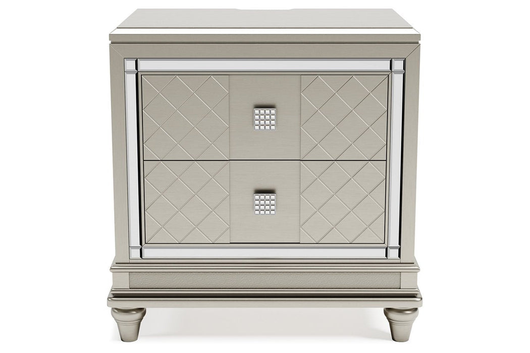 Chevanna Platinum Nightstand - Lara Furniture