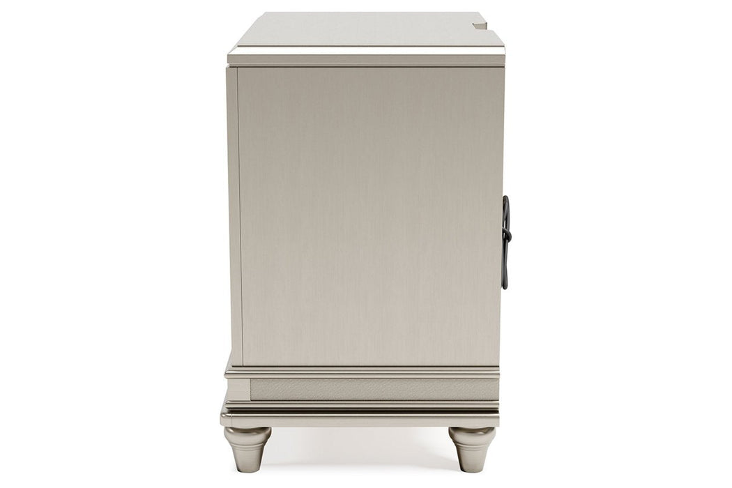 Chevanna Platinum Nightstand - Lara Furniture