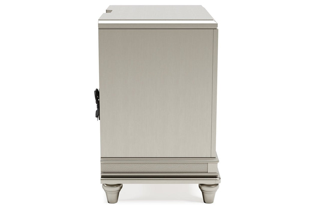 Chevanna Platinum Nightstand - Lara Furniture