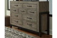 Brennagan Gray Dresser - Lara Furniture