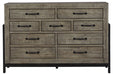 Brennagan Gray Dresser - Lara Furniture