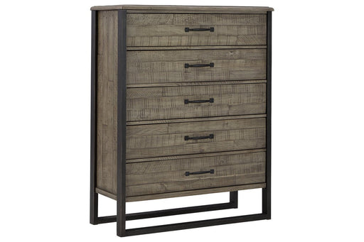 Brennagan Gray Chest of Drawers - Lara Furniture