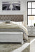 Kanwyn Whitewash King Upholstered Panel Bed - Lara Furniture