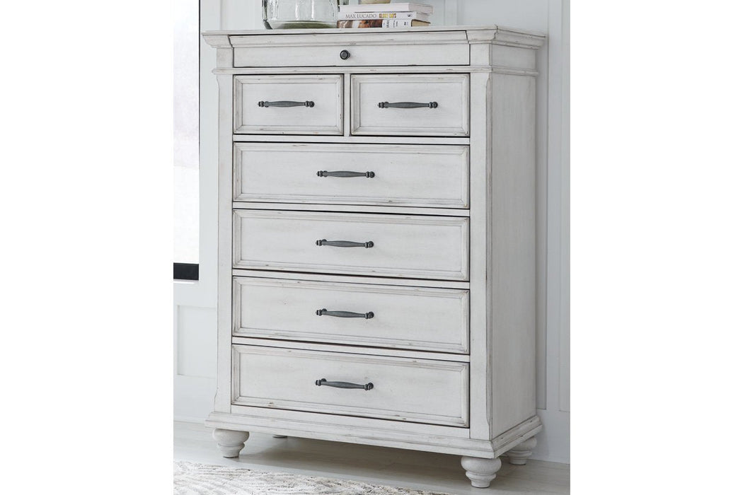 Kanwyn Whitewash Chest of Drawers - Lara Furniture