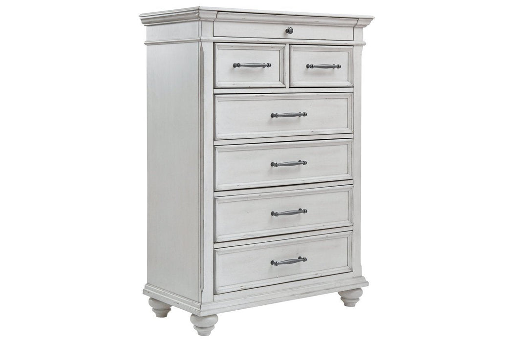 Kanwyn Whitewash Chest of Drawers - Lara Furniture