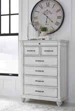 Kanwyn Whitewash Chest of Drawers - Lara Furniture