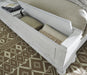 Kanwyn Whitewash King Upholstered Storage Bed - Lara Furniture