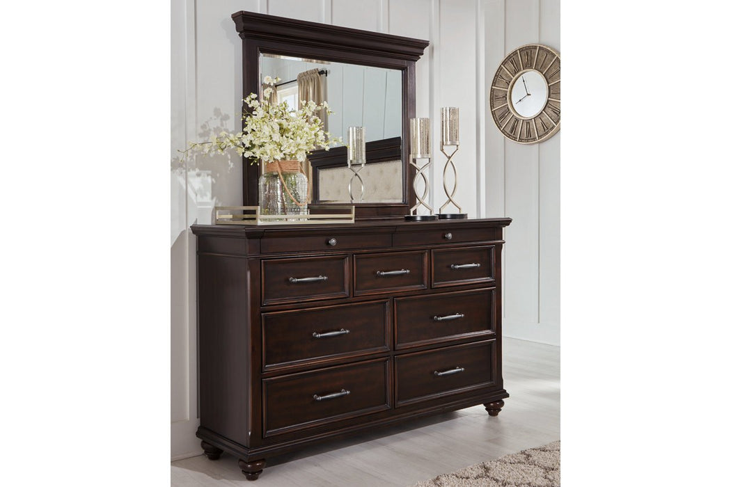 Brynhurst Dark Brown Bedroom Mirror - Lara Furniture