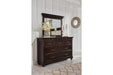 Brynhurst Dark Brown Bedroom Mirror - Lara Furniture