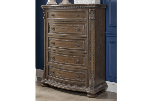 Charmond Brown Chest of Drawers - Lara Furniture