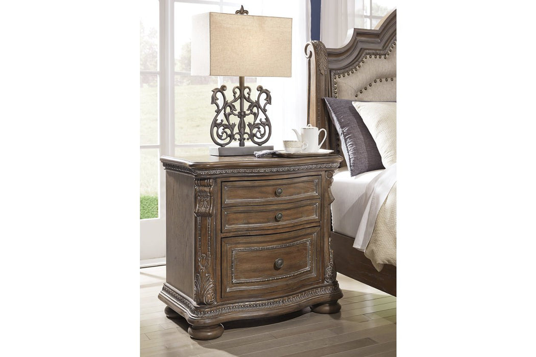 Charmond Brown Nightstand - Lara Furniture