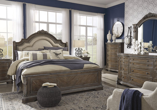 Charmond Brown Sleigh Bedroom Set - Lara Furniture