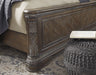 Charmond Brown King Sleigh Bed - Lara Furniture