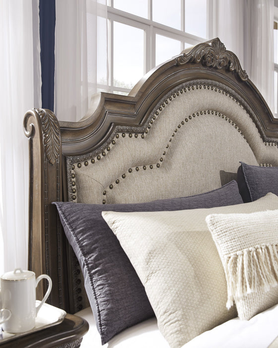 Charmond Brown Queen Sleigh Bed - Lara Furniture