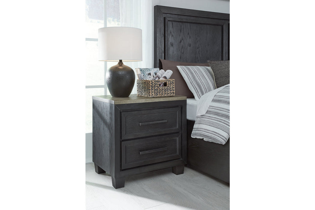 Foyland Black /Brown Footboard Storage Platform Bedroom Set