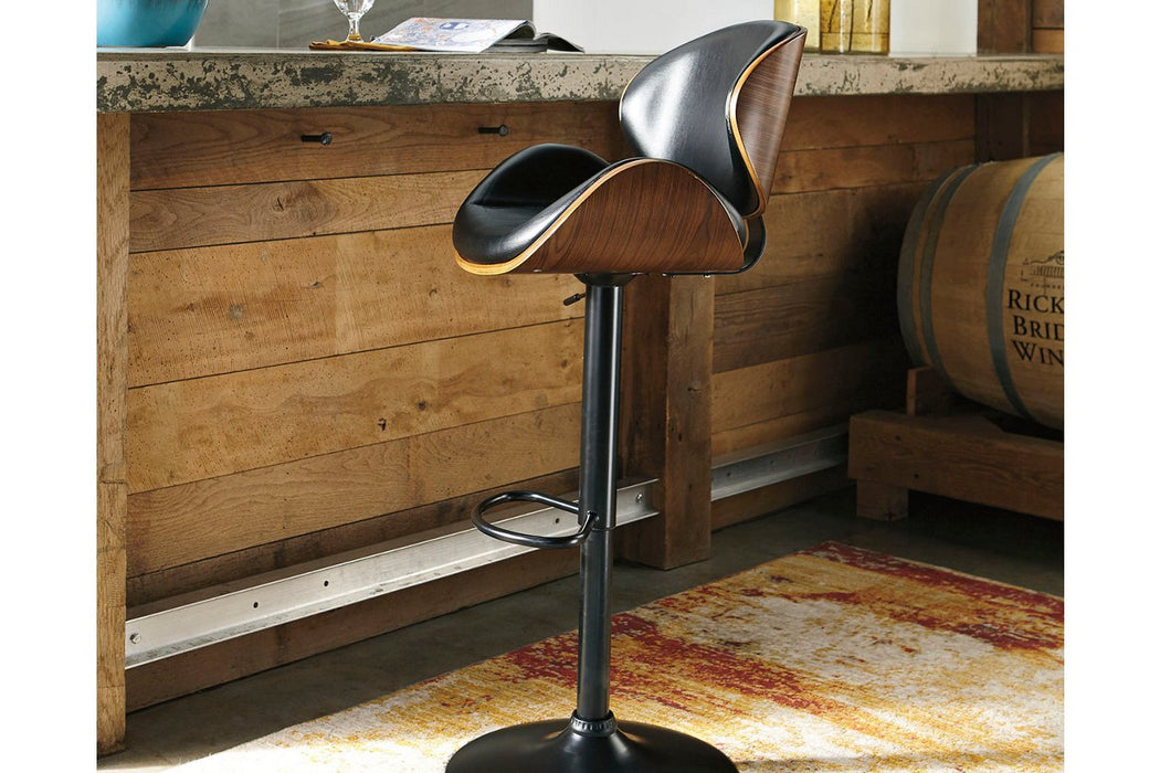 Bellatier Brown Adjustable Height Bar Stool - Lara Furniture