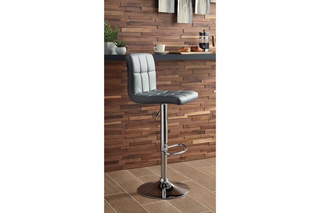 Bellatier Gray Bar Height Bar Stool (Set of 2) - Lara Furniture