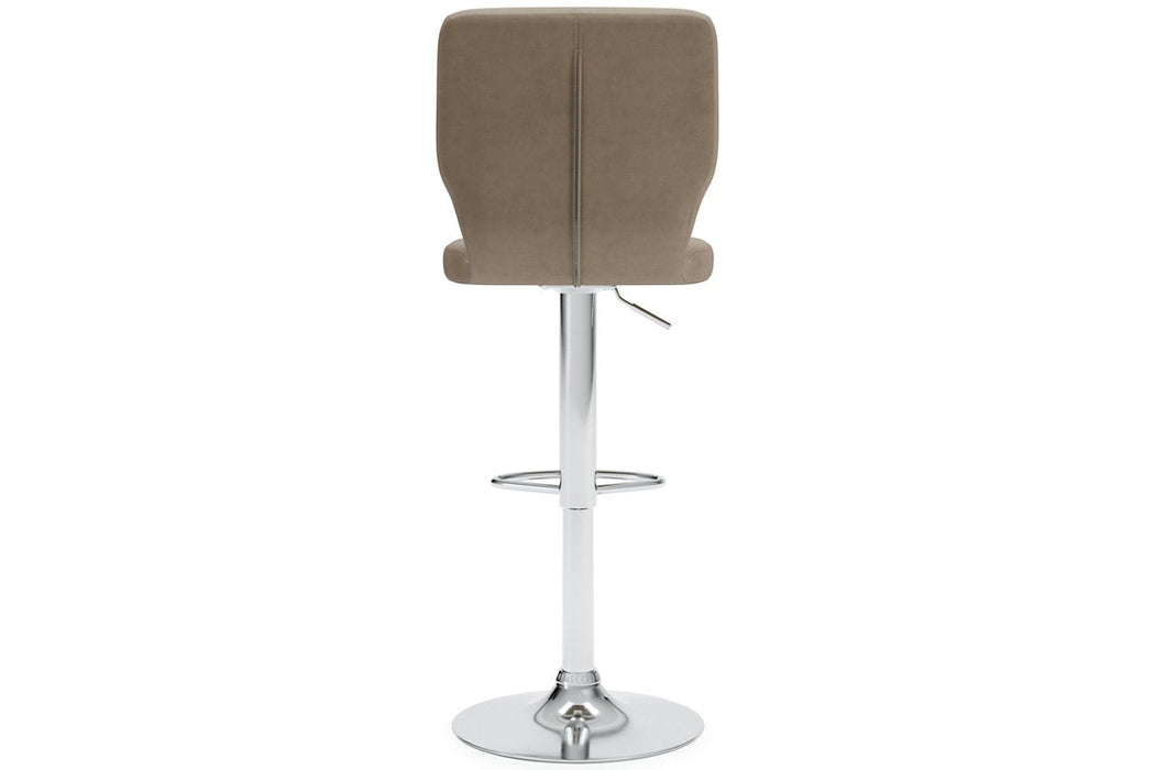 Pollzen Taupe Bar Height Bar Stool (Set of 2) - Lara Furniture