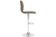 Pollzen Taupe Bar Height Bar Stool (Set of 2) - Lara Furniture