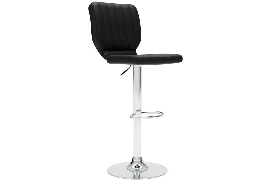 Pollzen Black Bar Height Bar Stool (Set of 2) - Lara Furniture