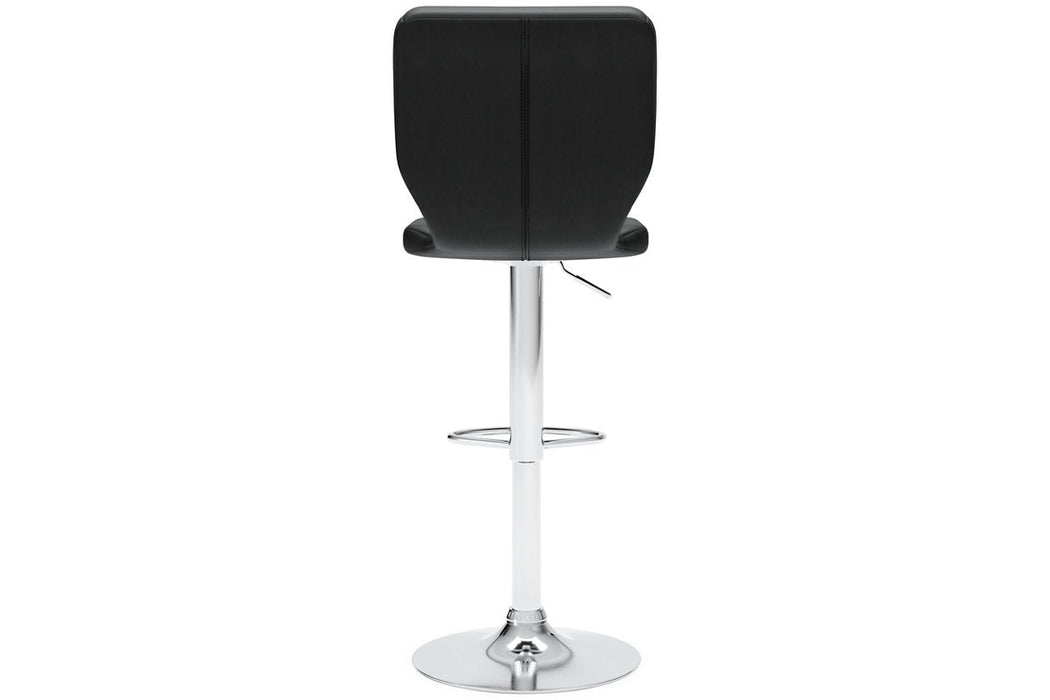 Pollzen Black Bar Height Bar Stool (Set of 2) - Lara Furniture