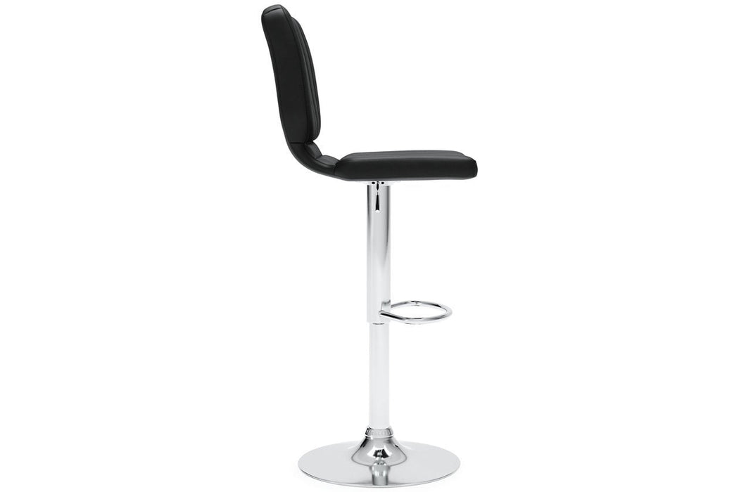 Pollzen Black Bar Height Bar Stool (Set of 2) - Lara Furniture