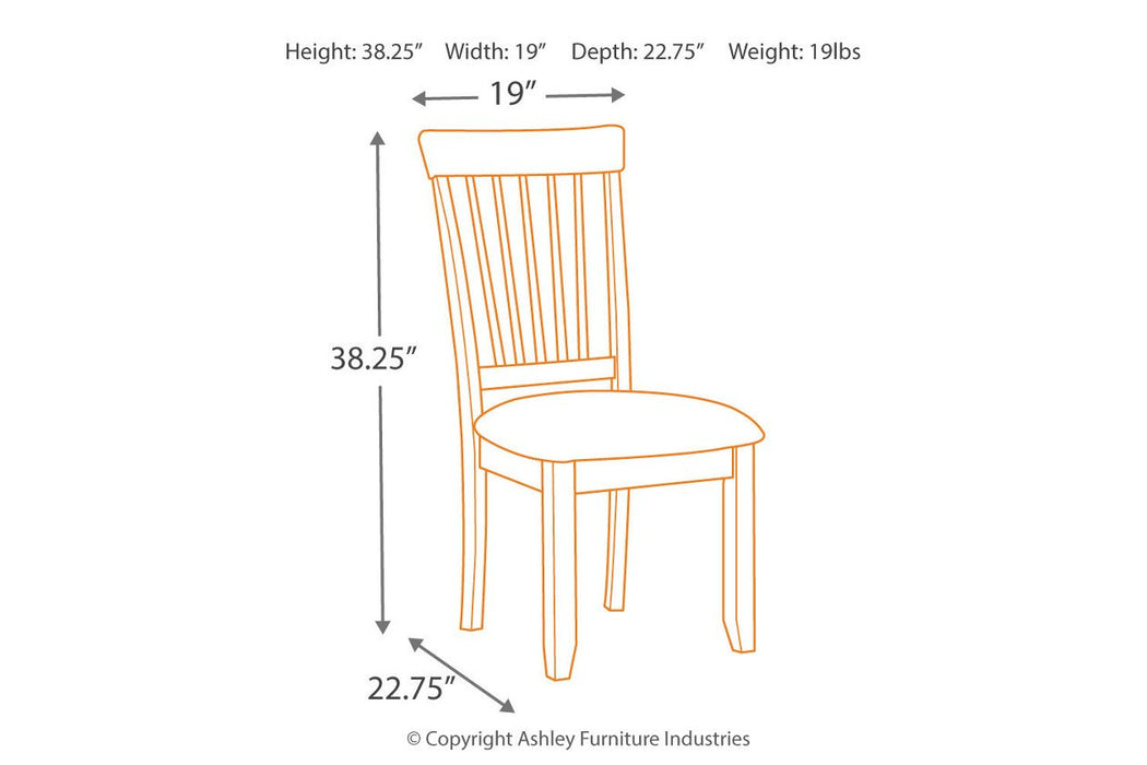 Berringer Rustic Brown Dining Chair (Set of 2) - Lara Furniture