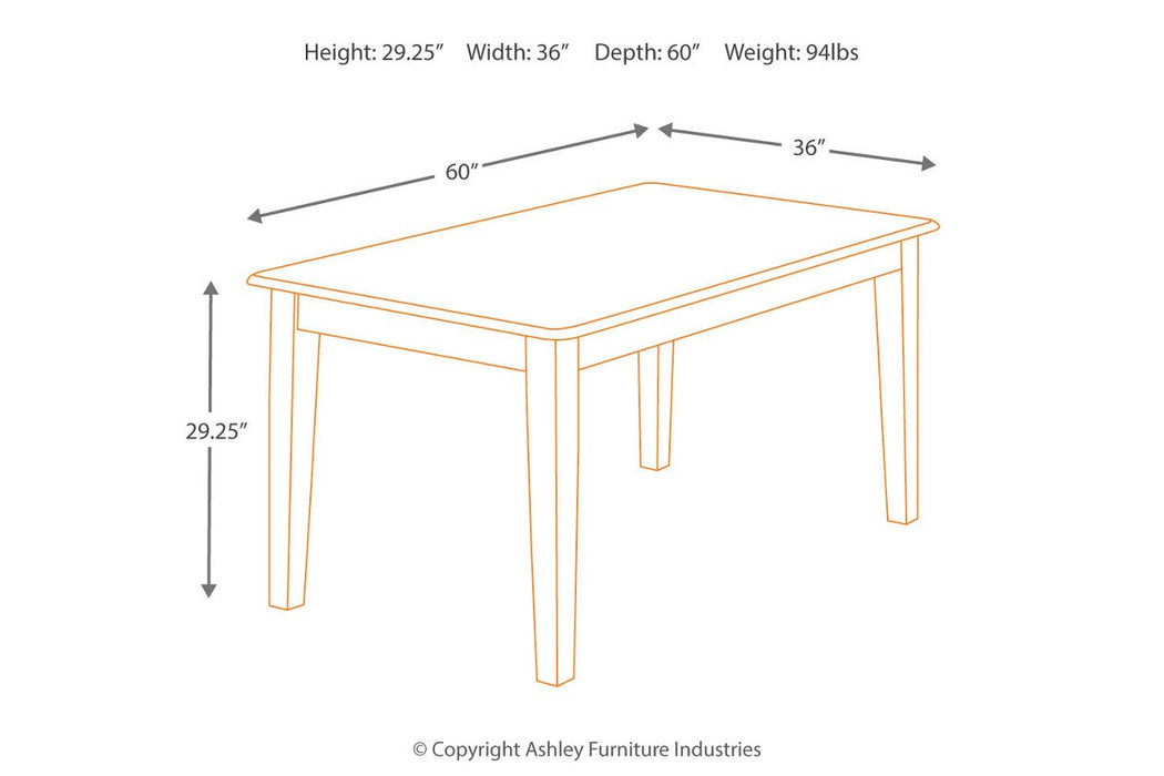 Berringer Rustic Brown Dining Table - Lara Furniture