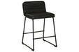 Nerison Black Counter Height Bar Stool (Set of 2) - Lara Furniture