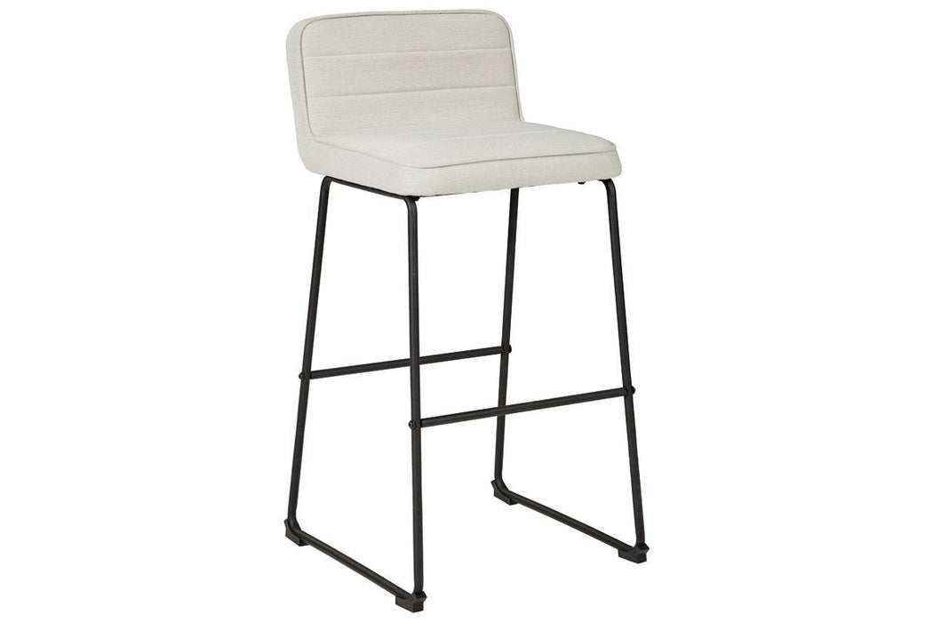 Nerison Beige Bar Height Bar Stool (Set of 2) - Lara Furniture