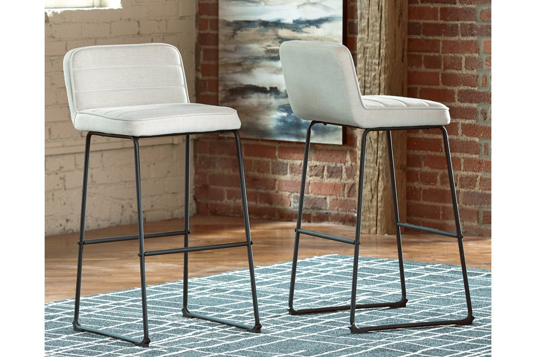 Nerison Beige Bar Height Bar Stool (Set of 2) - Lara Furniture