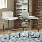 Nerison Beige Bar Height Bar Stool (Set of 2) - Lara Furniture