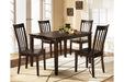 Hyland Reddish Brown Dining Table and Chairs (Set of 5) - Lara Furniture