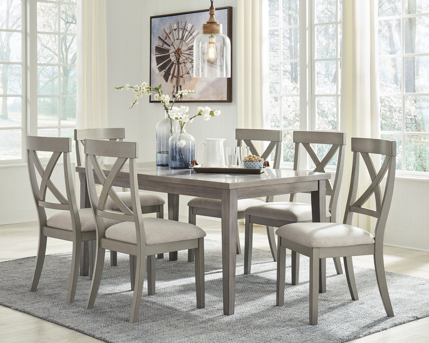 Parellen Gray Dining Room Set - Lara Furniture