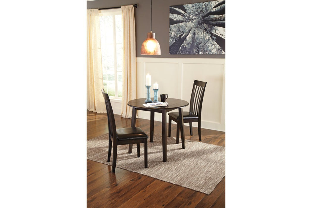 Hammis Dark Brown Dining Drop Leaf Table - Lara Furniture