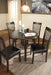 Hammis Dark Brown Round Drop Leaf Dining Set - Lara Furniture