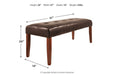 Lacey Medium Brown Dining Bench - Lara Furniture