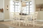 Woodanville Cream/Brown Dining Table and Chairs (Set of 7) - Lara Furniture