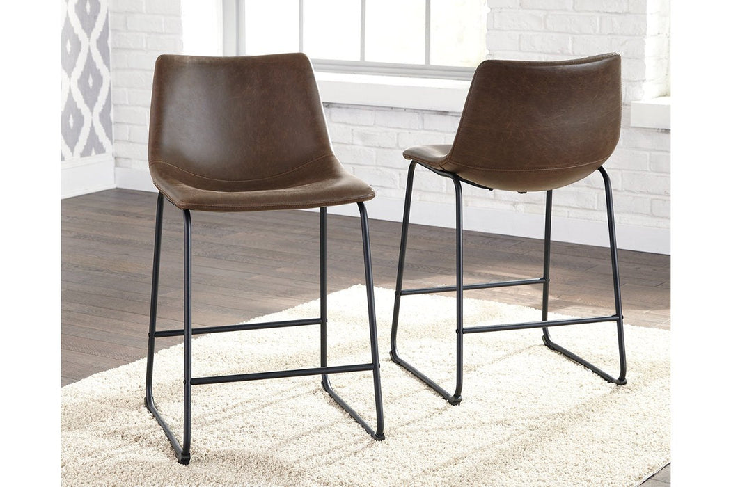 Centiar Brown Counter Height Bar Stool (Set of 2) - Lara Furniture