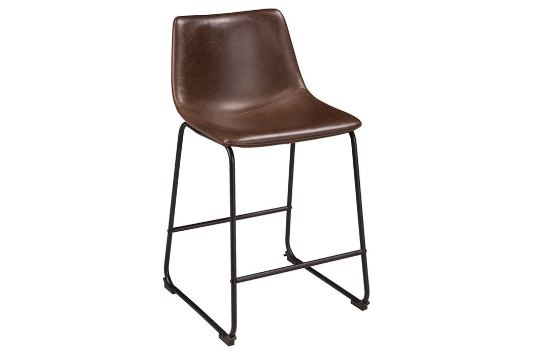 Centiar Brown Counter Height Bar Stool (Set of 2) - Lara Furniture