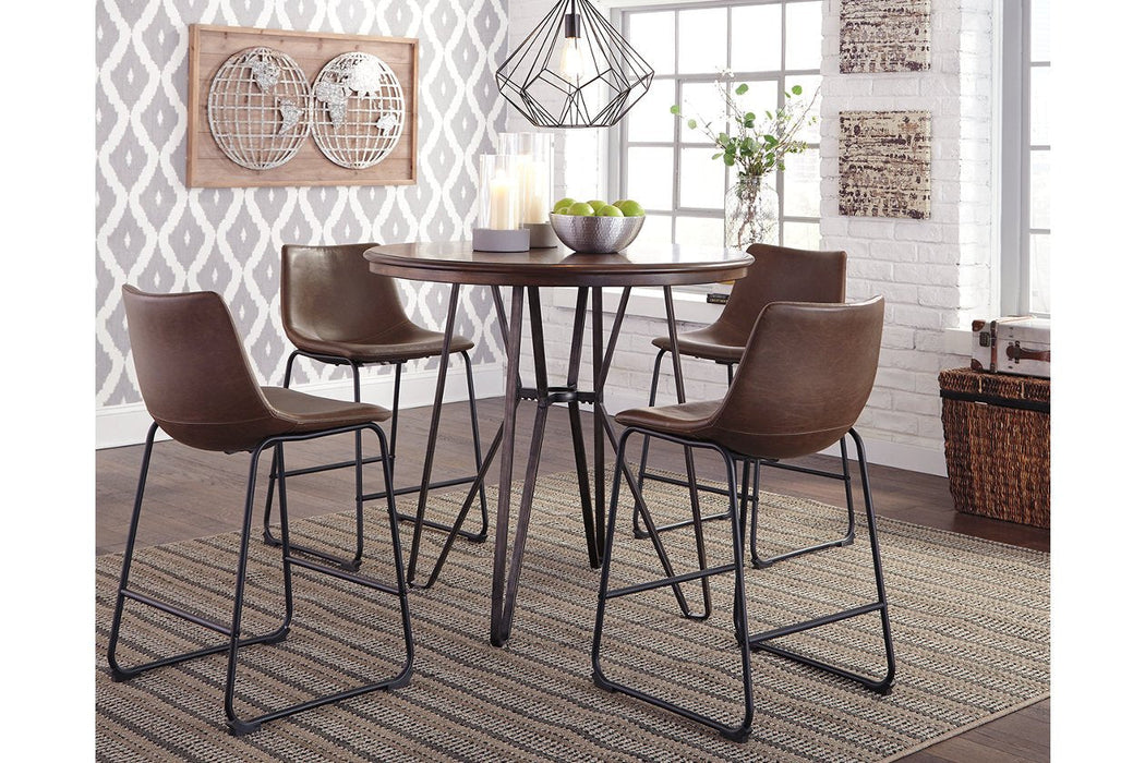 Centiar Two-tone Brown Counter Height Dining Table - Lara Furniture