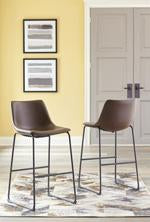 Centiar Brown Pub Height Bar Stool - Lara Furniture