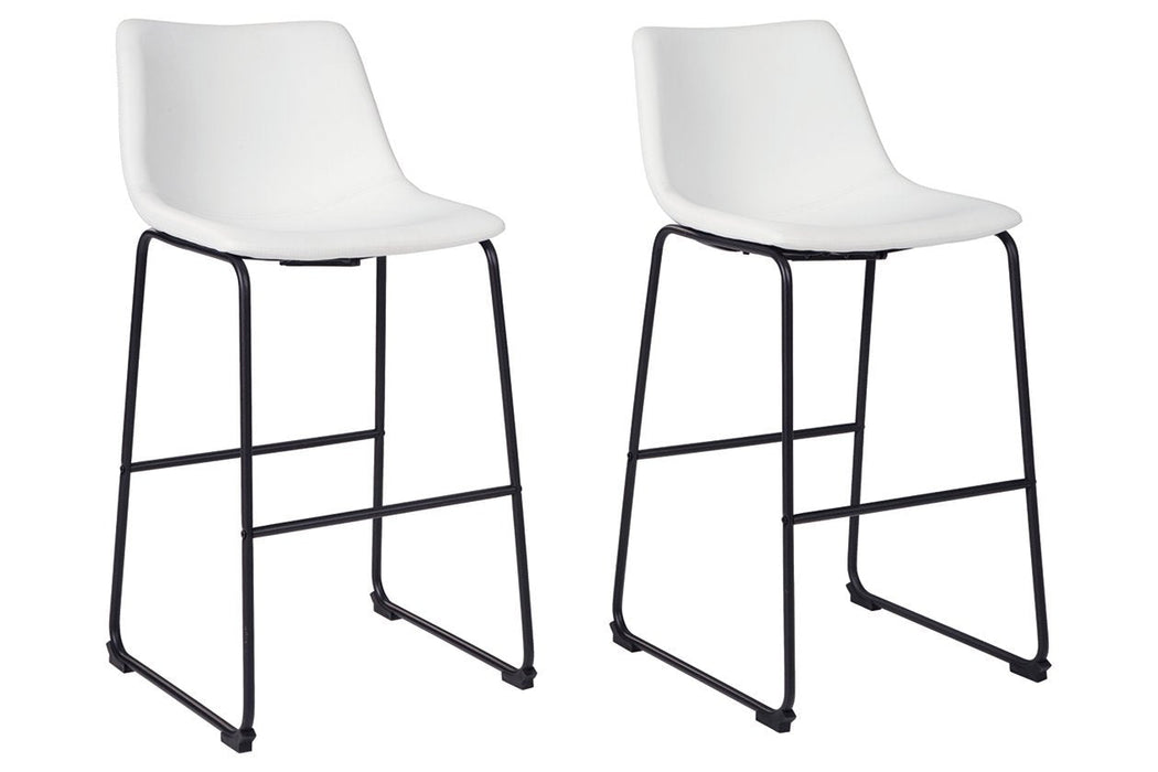 Centiar White Pub Height Bar Stool - Lara Furniture